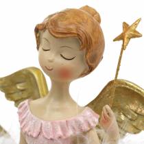 Artikel Deko Engel Ballerina Rosa Ø11,5cm H15cm 2er Set Polyresin