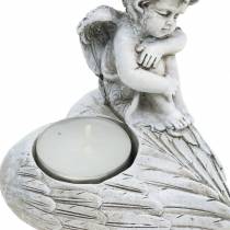 Grabschmuck Teelichthalter Engel 10cm 2St