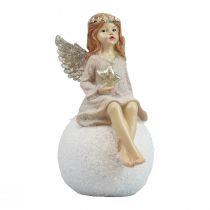 Tischdeko Weihnachten Weihnachtsengel Engel mit Stern 21cm