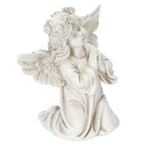 Artikel Engelfiguren betend sitzend aus Polyresin 13cm grau 2er Set