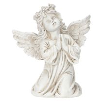 Artikel Engelfiguren betend sitzend aus Polyresin 13cm grau 2er Set