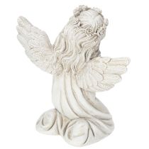 Artikel Engelfiguren betend sitzend aus Polyresin 13cm grau 2er Set