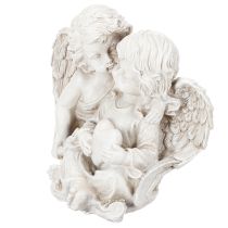 Artikel Engel-Dekoration Kinderengel-Paar mit Herz 24 cm creme-grau