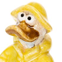 Artikel Keramik-Entenfiguren im gelben Regenmantel, 11 cm, Set aus 4 Stück, für Balkon- und Gartendekoration