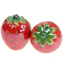 Erdbeere Keramik Ø5cm H6cm 3St