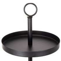 Artikel Etagere dreistöckig Metall Schwarz Rund 61 cm für Tischdekoration