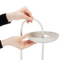 Artikel Etagere Metall dreistöckig 55cm Cremeweiß für Tischdekoration Innenbereich