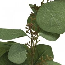 Künstlicher Deko Zweig Eukalyptus mit Knospen Kunstpflanze 60cm