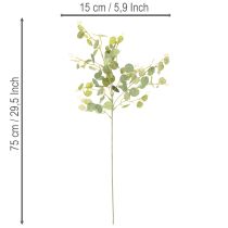 Artikel Künstlicher Eukalyptuszweig mit runden Blättern 75 cm 4er-Set