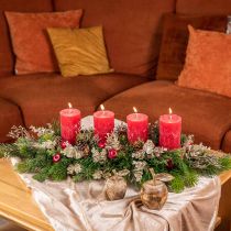 Eukalyptuszweig künstlich Gold beschneit Eukalyptus Weihnachtsdeko 36cm