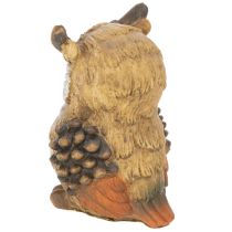 Artikel Eulenfigur sitzend Polyresin 11cm braun-weiß Dekoration