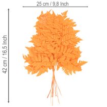 Artikel Farnzweige getrocknet konserviert Orange 42 cm 10 Stück für Floristik und Herbstdekoration