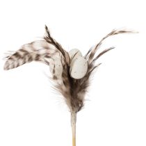 Artikel Federzweig Deko Stecker mit Naturfedern Osterdeko für elegante Arrangements 37cm 12St