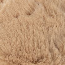 Artikel Deko Anhänger Pompon Kugel 10cm aus Synthetik in Weiß oder Braun