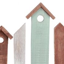 Fenster Paravent Deko Tisch Paravent Holz Häuserreihe 69×30cm