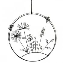 Fensterdeko Frühling, Hängedeko Metall Blumen Ø20,5cm 2St