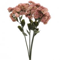 Fetthenne Rosa Sedum Mauerpfeffer Kunstblumen H48cm 4St