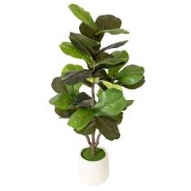 Artikel Künstlicher Ficus lyrata 120 cm Grün aus Textil und Kunststoff für Wohnraumdekoration