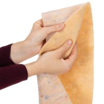 Artikel Wollfilzband zweifarbig, 15 cm x 5 m, Orange/Mehrfarbig