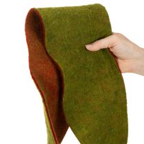 Artikel Wollfilzband als zweifarbiges Topfband, 150 mm x 5 m, Rot und Kontrastfarbe