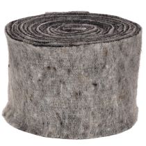 Artikel Wollfilz Topfband, 15 cm x 5 m, zweifarbig Grau/Schwarz