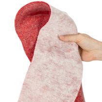Artikel Filzband aus 100 % Wolle, zweifarbig Weiß/Rot, 15 cm x 5 m, als Topfband