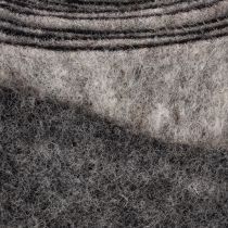 Artikel Filzband aus 100 % Wolle, 7,5 cm breit, 5 m, Grau-Schwarz für Floristik und Dekoration