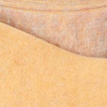 Artikel Wollfilz-Topfband aus 100 % Wolle, zweifarbig Orange und Mehrfarbig, 7,5 cm breit, 5 m lang