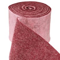 Artikel Filzband Dekoband Rosa Beere Wollfilz Zweifarbig 15cm 5m