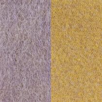 Artikel Filzband, Topfband, Wollband zweifarbig Senfgelb, Violett 15cm 5m