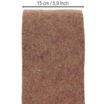 Artikel Wollfilzband zweifarbig, 15 cm x 5 m, Lila/Hellbraun, für Blumentöpfe