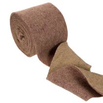 Artikel Wollfilzband zweifarbig, 15 cm x 5 m, Lila/Hellbraun, für Blumentöpfe