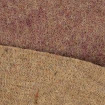 Artikel Wollfilzband zweifarbig, 15 cm x 5 m, Lila/Hellbraun, für Blumentöpfe