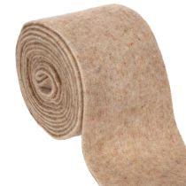 Artikel Wollfilzband aus 100 % Wolle, 15 cm x 5 m, zweifarbig Braun und Weiß