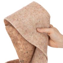 Artikel Wollfilzband aus 100 % Wolle, 15 cm x 5 m, zweifarbig Braun und Weiß