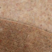 Artikel Wollfilzband aus 100 % Wolle, 15 cm x 5 m, zweifarbig Braun und Weiß