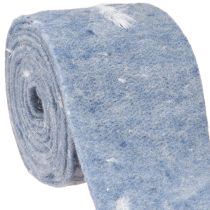Artikel Filzband Wollband Dekostoff Blau Federn Wollfilz 15cm 5m
