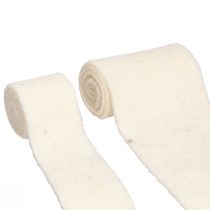 Artikel Filzband Wollband Weiß B7cm/15cm L100/100cm 2er-Set