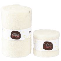 Artikel Filzband aus Wolle Weiß 7 cm & 15 cm x 100 cm 2er-Set