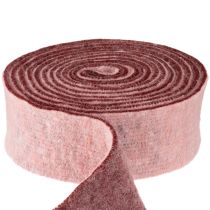 Artikel Zweifarbiges Wollfilzband Rosa Rot für Dekoration und DIY