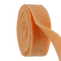 Filzband 7,5cm 5m Hellorange