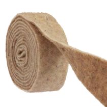 Artikel Filzband Wollband Dekostoff Braun Beige Wollfilz 7,5cm 5m