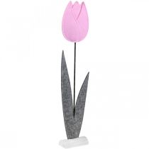 Filzblume Filz Deko Blume Tulpe Rosa Tischdeko H68cm