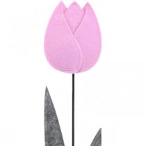 Filzblume Filz Deko Blume Tulpe Rosa Tischdeko H68cm