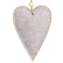 Artikel Filzherzen Christbaumschmuck Beige Rot 8,5×12cm 6 Stück