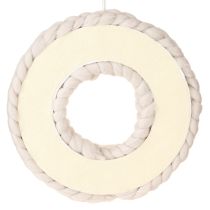Artikel Filzkranz Dekokranz zum Hängen Geflochten Beige Ø25cm