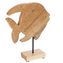 Artikel Holzfisch Figur aus Mangoholz 22 cm Blau für Wohnraumdekoration