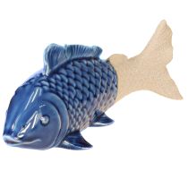 Artikel Keramik Fisch Deko maritim Blau Beige 20×8×8,5cm 2 St