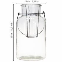 Artikel Windlicht Glas und Metall Klar Schwarz 13 cm für Dekoration