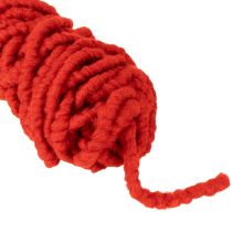 Artikel Schafwollkordel mit Juteseele 25m Rot Ø 1cm